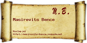 Masirevits Bence névjegykártya